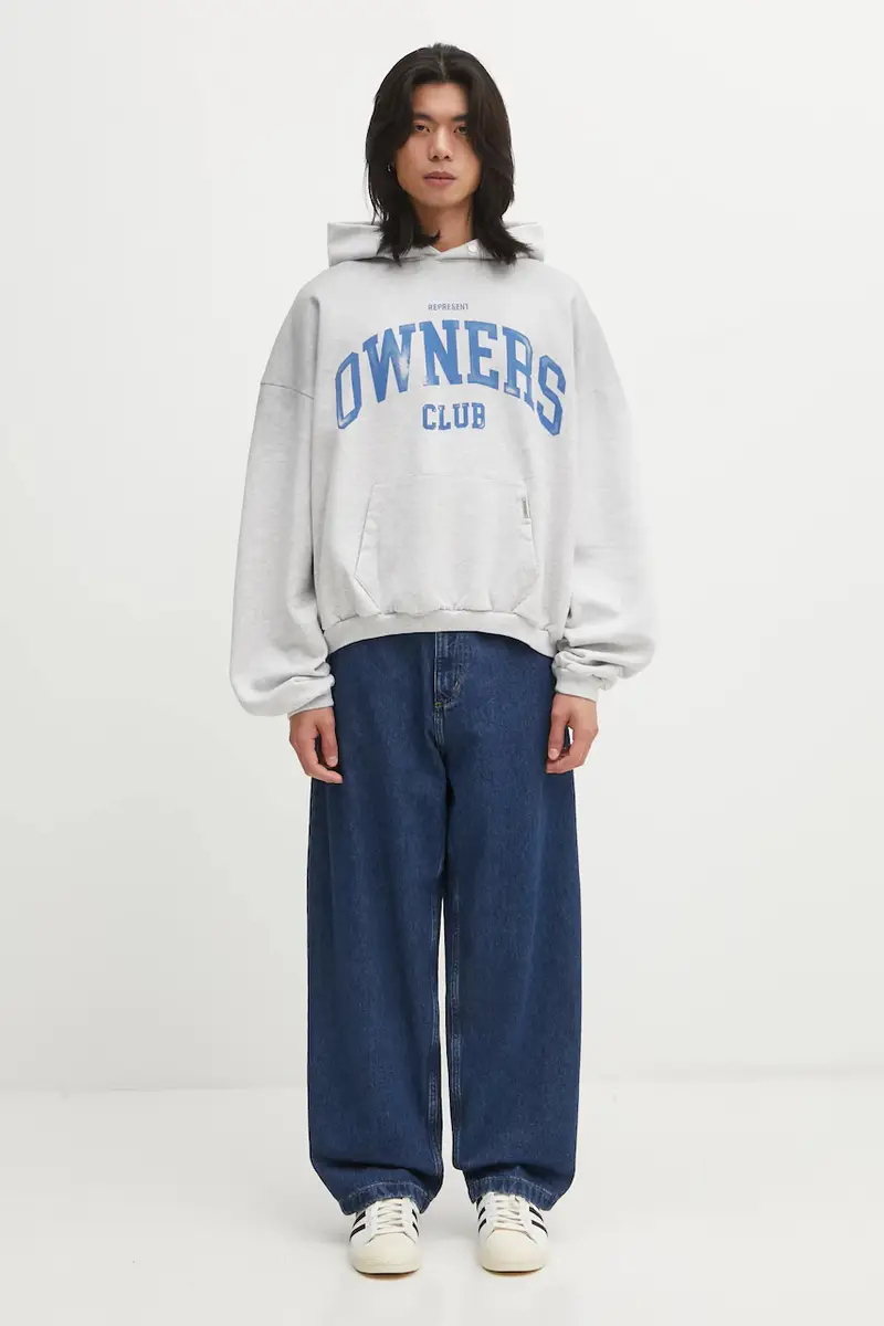 felpa in cotone Owners uomo colore grigio con cappuccio OCM100044.50 miniatura 5