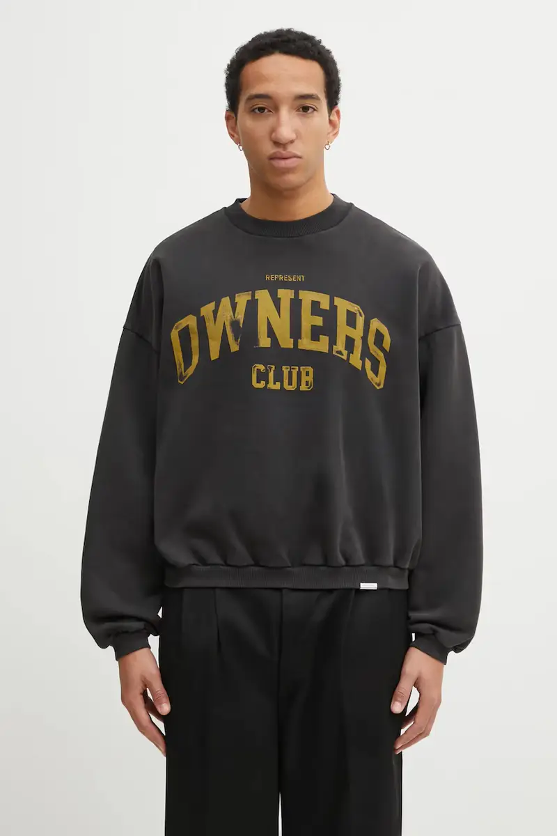 felpa in cotone Owners uomo colore grigio OCM100046.02