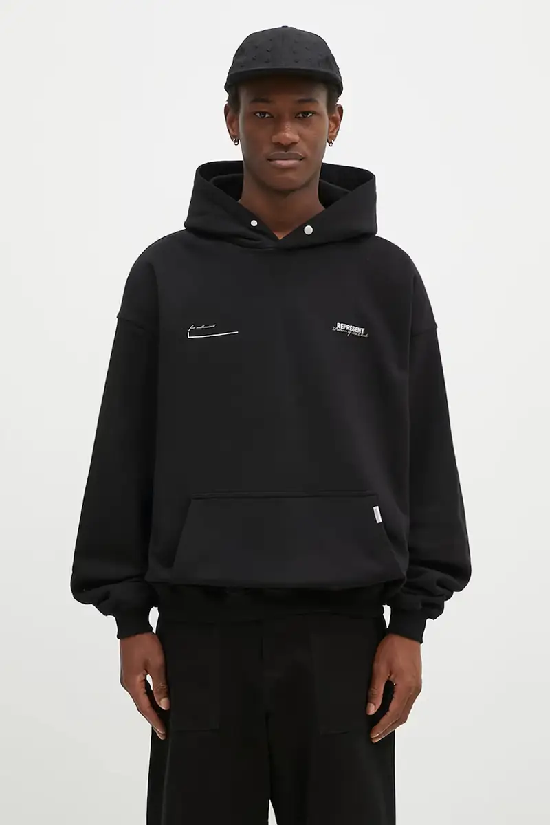 felpa in cotone Patron Of The Club Hoodie uomo colore nero con cappuccio MLM4270.001 miniatura 3