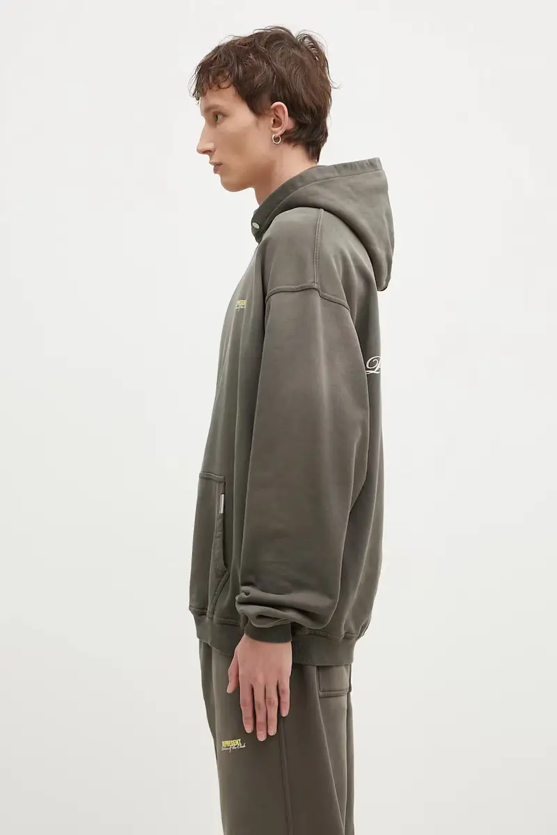 felpa in cotone Patron Of The Club Hoodie uomo colore verde con cappuccio MLM4270.16 miniatura 2