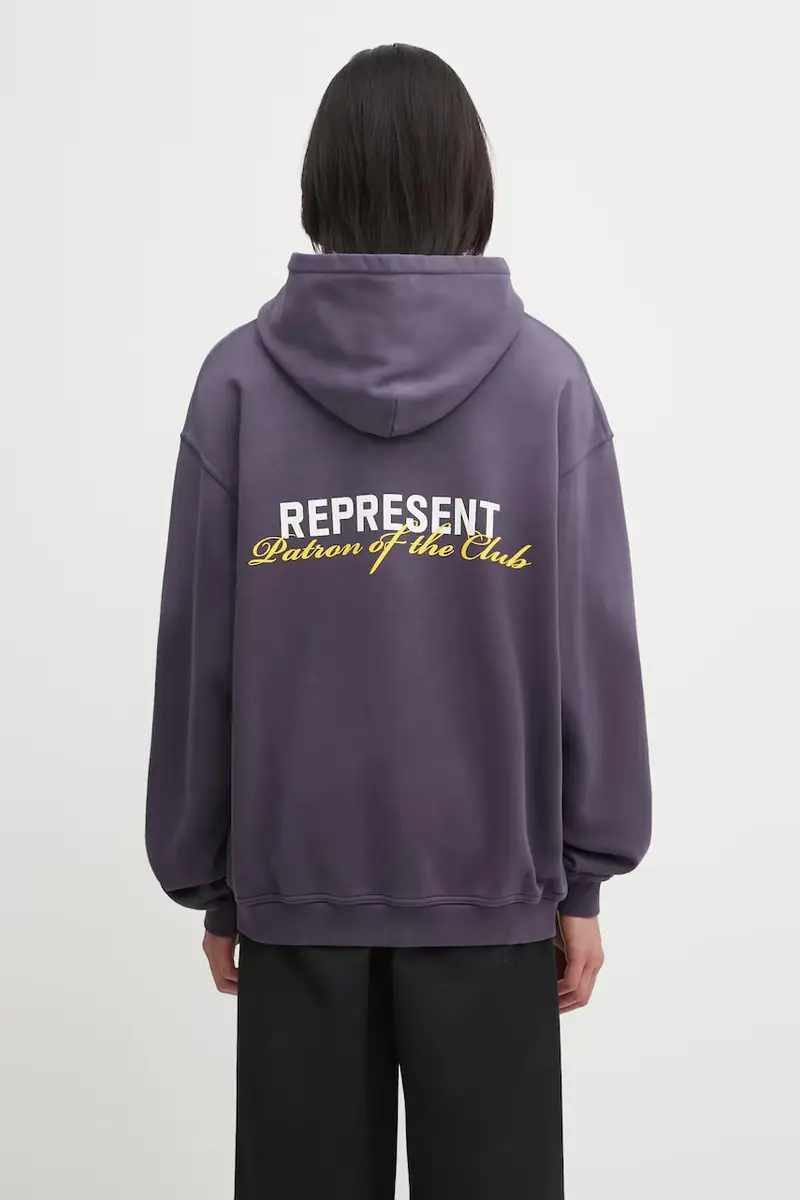 felpa in cotone Patron Of The Club Hoodie uomo colore violetto con cappuccio MLM4270 miniatura 3