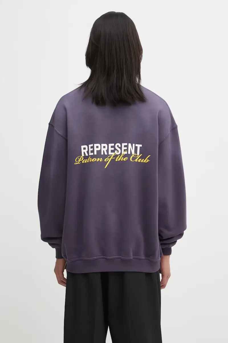 felpa in cotone Patron of the Club uomo colore violetto MLM4272 miniatura 3
