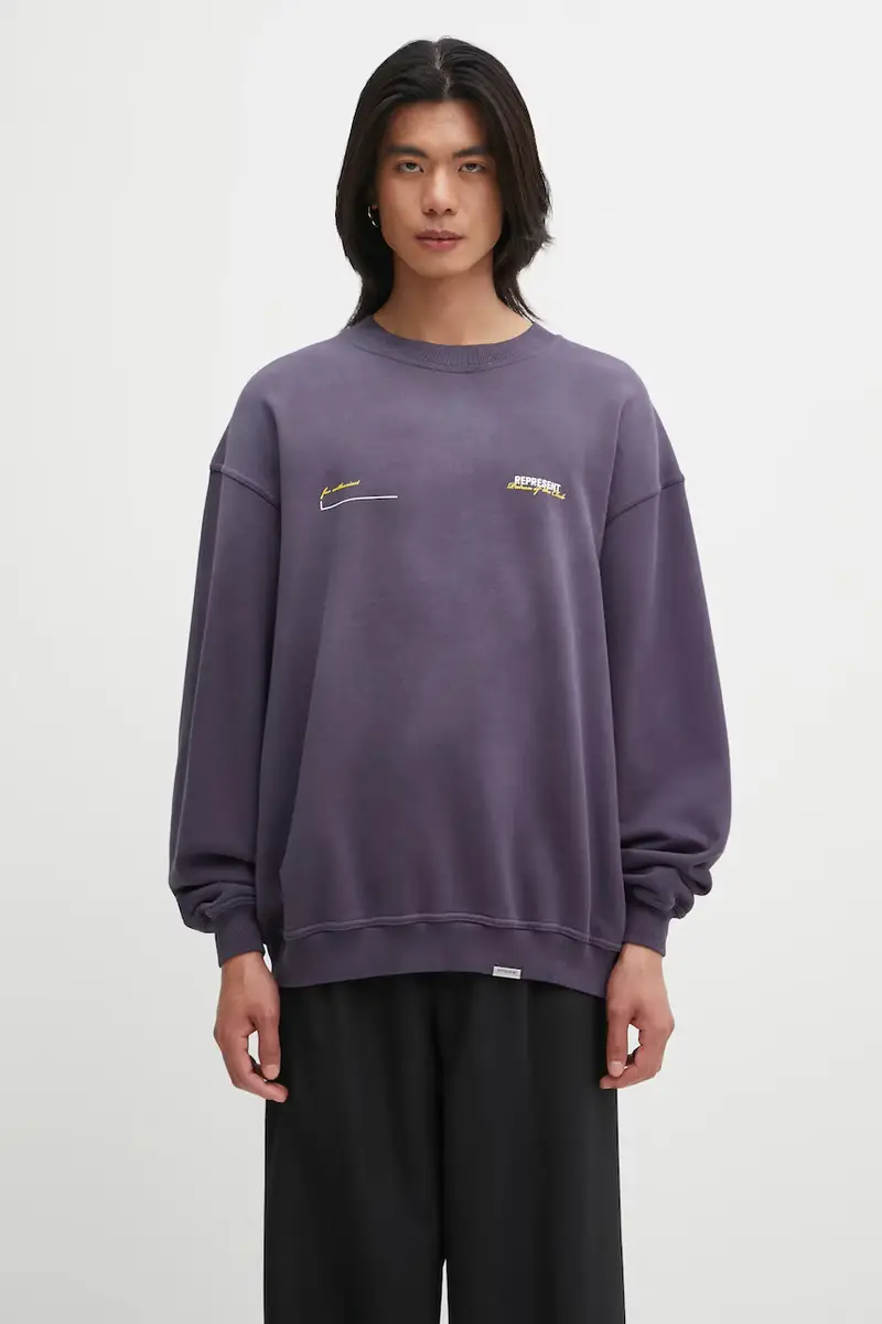 felpa in cotone Patron of the Club uomo colore violetto MLM4272