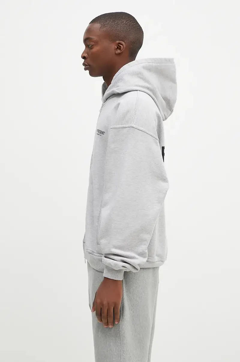 felpa in cotone Represent Owners Club Zip Hoodie uomo colore grigio con cappuccio OCM41122.158 miniatura 2
