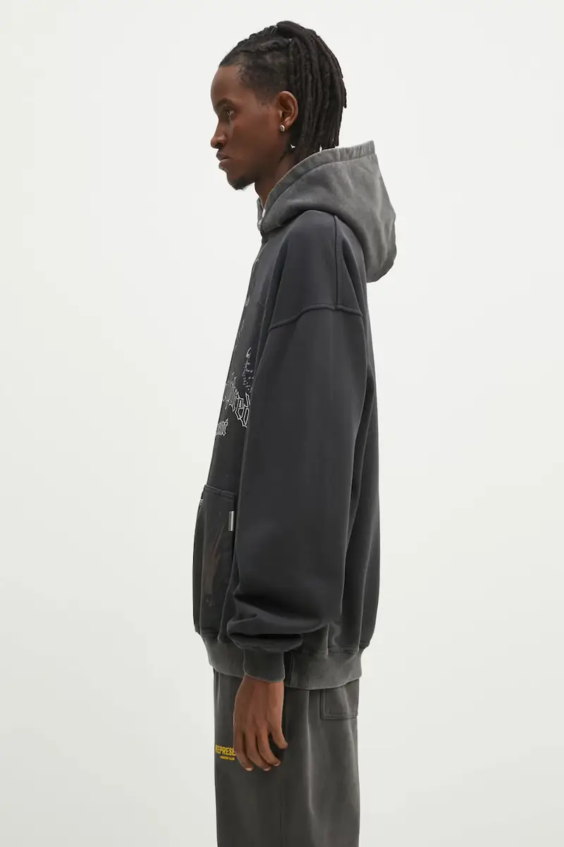 felpa in cotone Thoroughbred Hoodie uomo colore grigio con cappuccio MLM41134.003 miniatura 2