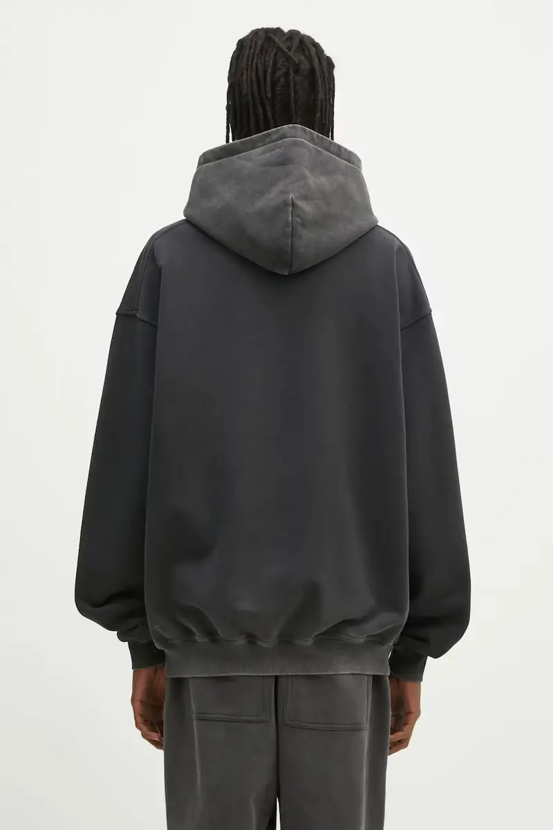 felpa in cotone Thoroughbred Hoodie uomo colore grigio con cappuccio MLM41134.003 miniatura 3