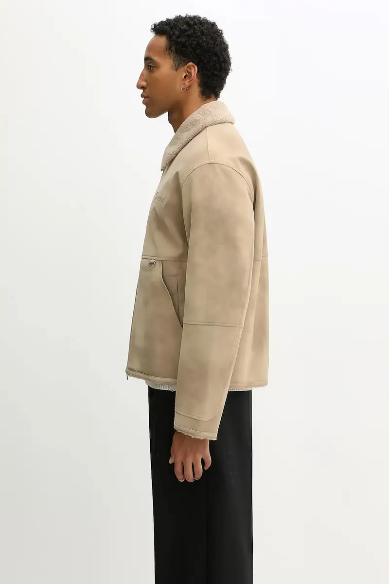 giacca Shearling Jacket colore beige MLM100132 miniatura 2