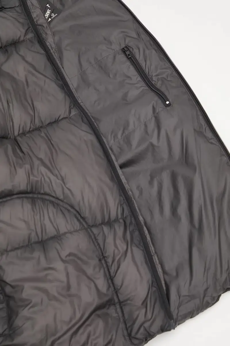 giacca Translucent Hooded Puffer colore nero MLM100120 miniatura 5