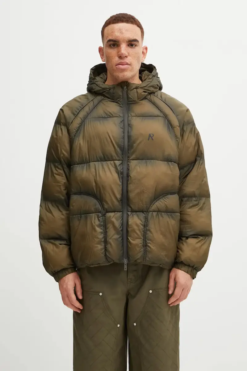 giacca Translucent Hooded Puffer colore verde MLM100120