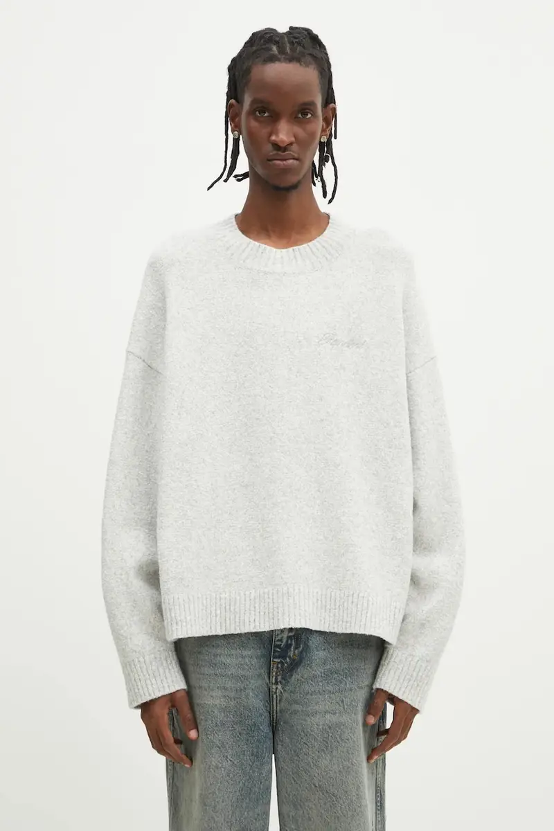 maglione con aggiunta di cachemire Marled Knit Jumper uomo colore grigio MLM3839.50