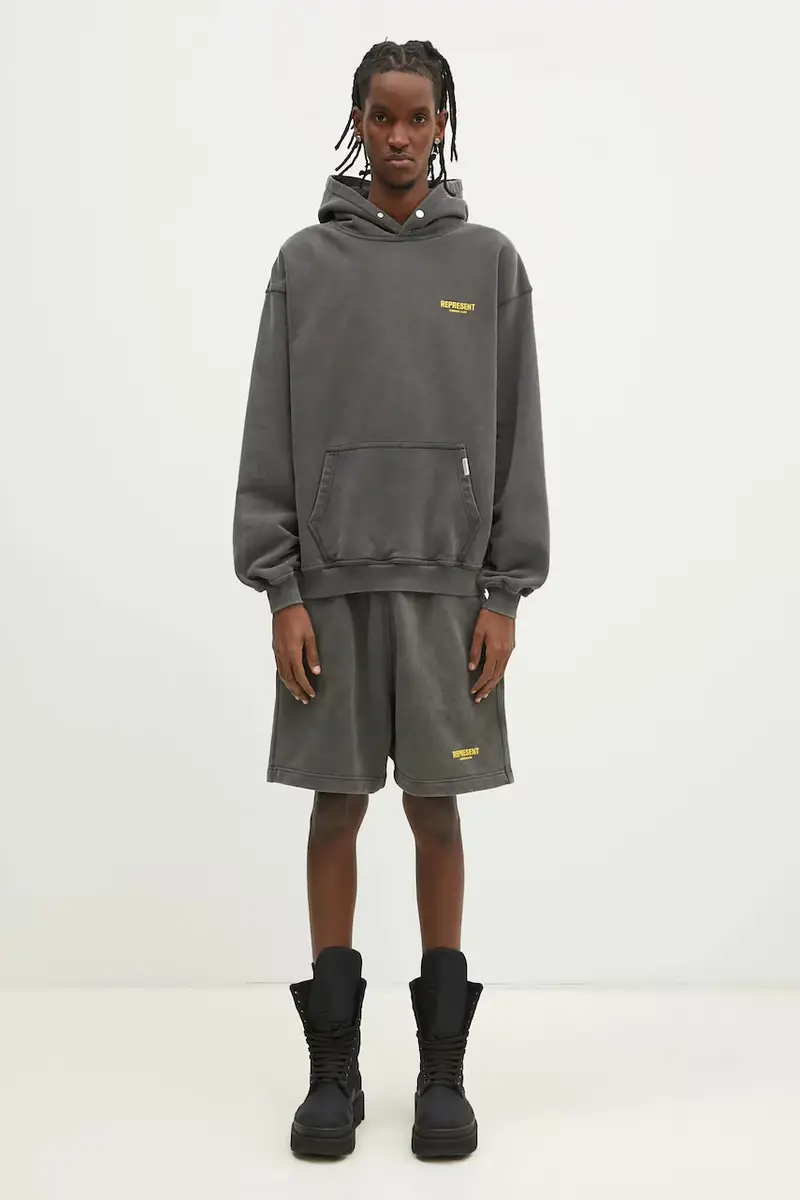 pantaloncini in cotone Owners Club Shorts uomo colore grigio OCM100004.4734 miniatura 4