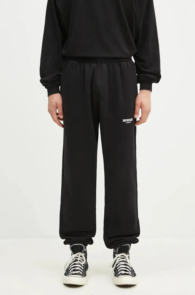 pantaloni della tuta di cotone Represent Owners Club Sweatpant colore nero OCM41116.001