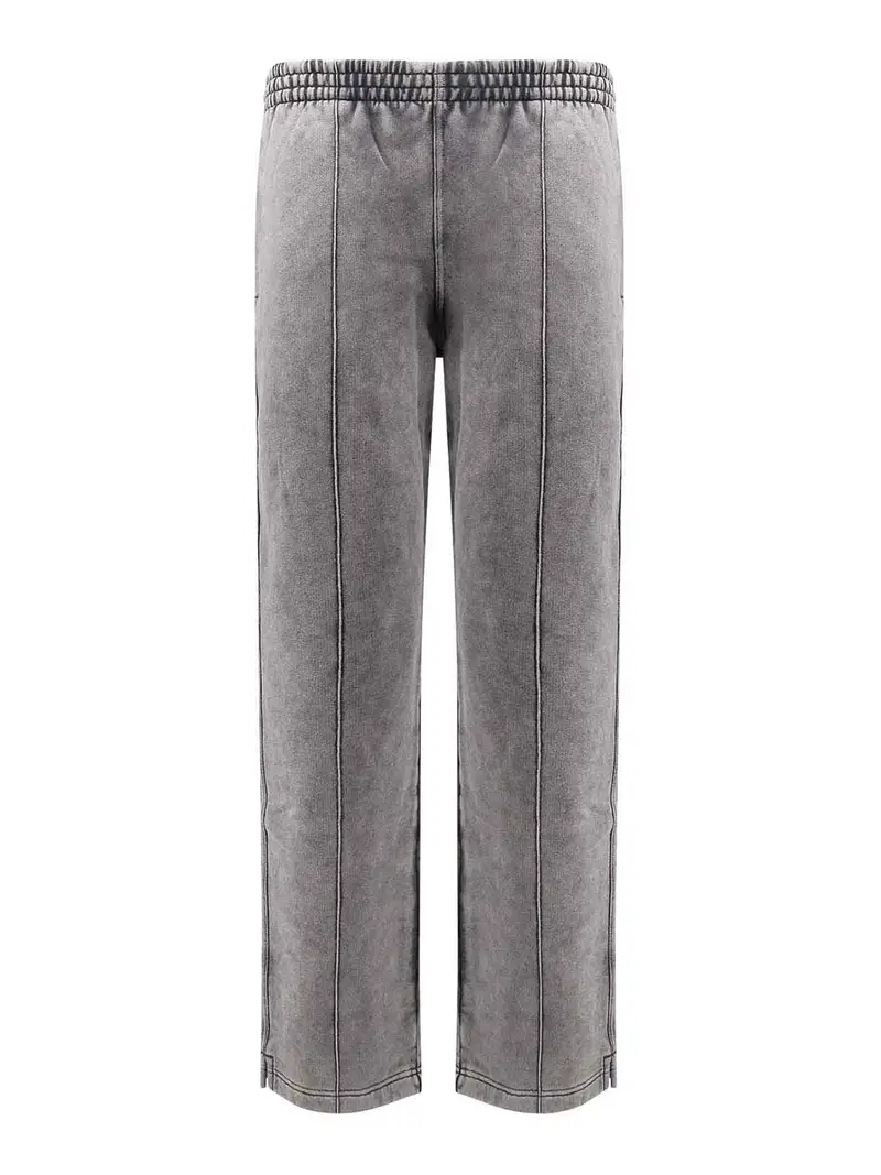 Pantaloni Jogging Iniziali In Cotone Grigio