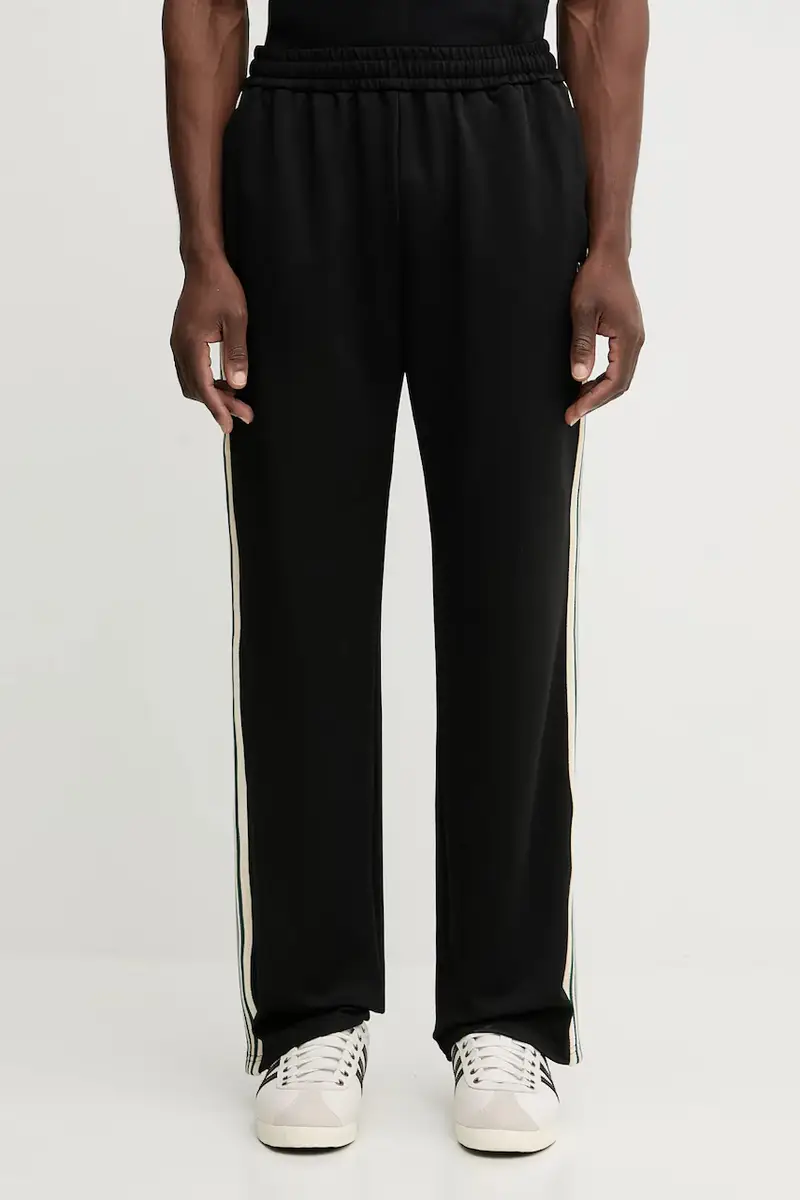 pantaloni tuta Taped Track uomo colore nero con applicazione MLM100774.01