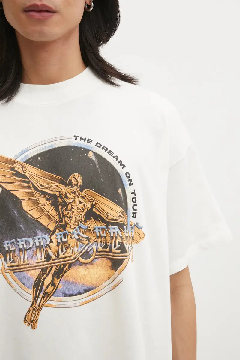 Represent T-shirt Uomo Beige 3816940 miniatura 4