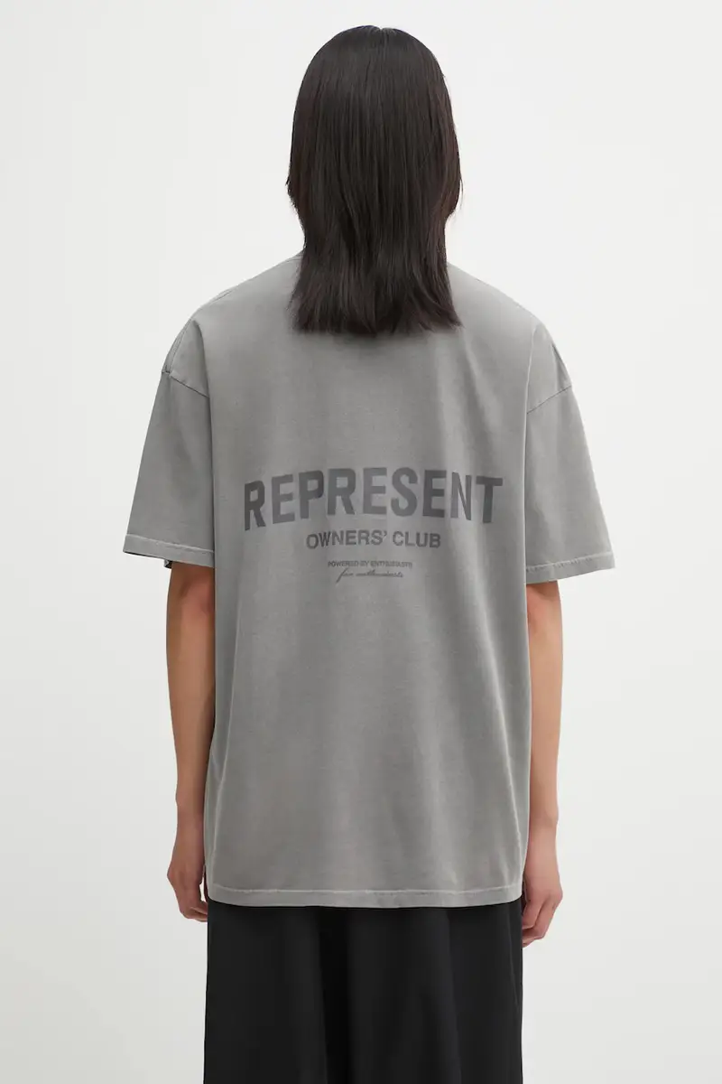 Represent T-shirt Uomo Grigio 2781115 miniatura 3