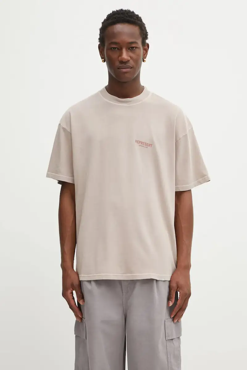 Represent T-shirt Uomo Beige 3484338 miniatura 3