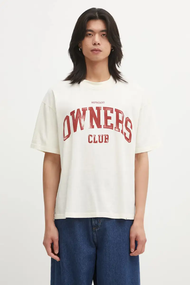 Represent T-shirt Uomo Beige 3830396