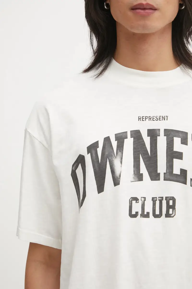 Represent T-shirt Uomo Beige 3830395 miniatura 4