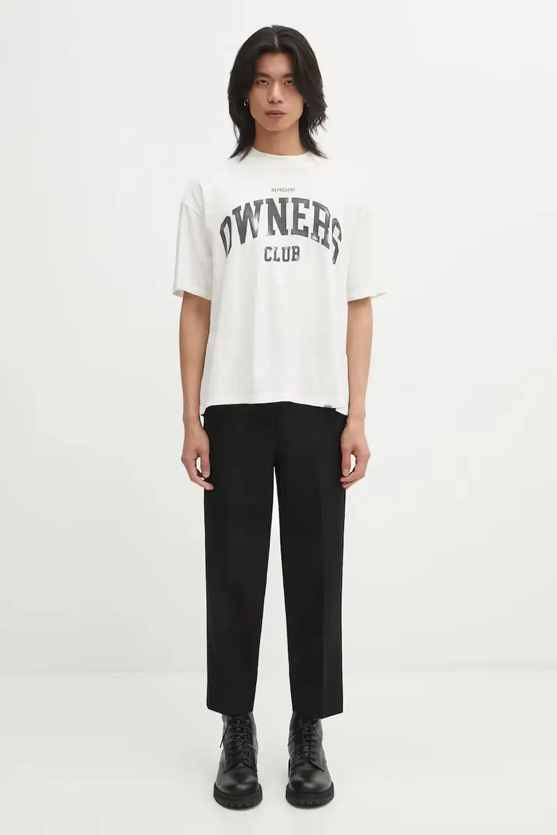 Represent T-shirt Uomo Beige 3830395 miniatura 5