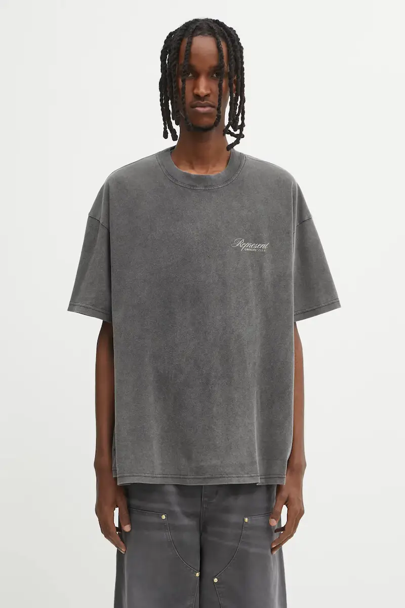 Represent T-shirt Uomo Grigio 3171873 miniatura 3