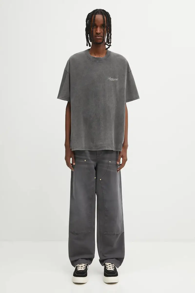 Represent T-shirt Uomo Grigio 3171873 miniatura 5