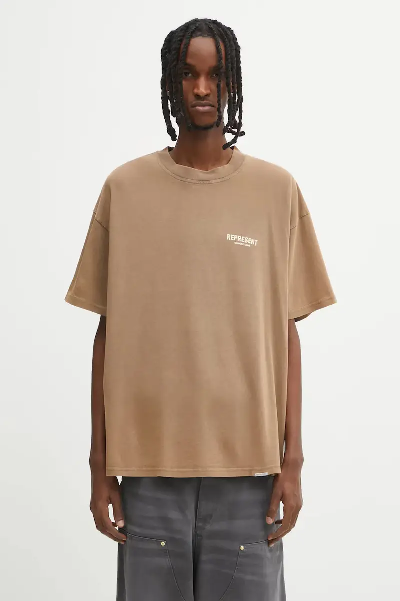 Represent T-shirt Uomo Marrone 3171921 miniatura 3