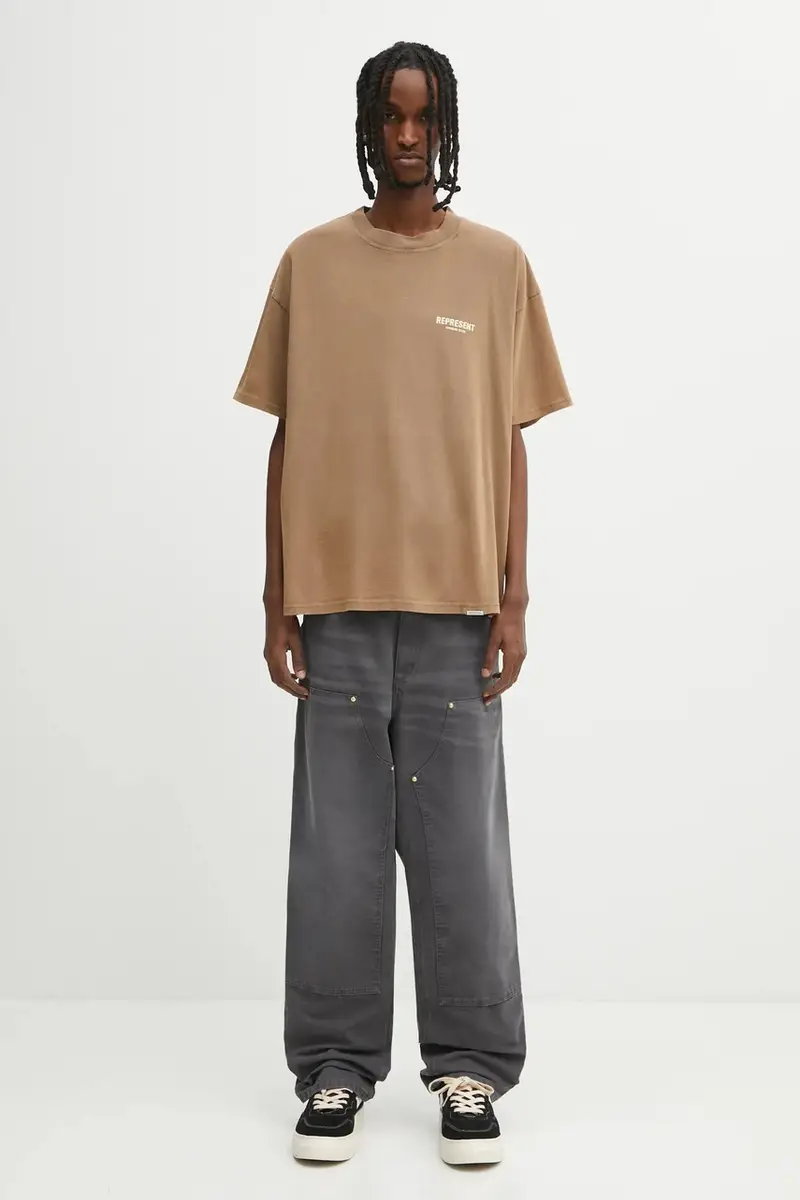 Represent T-shirt Uomo Marrone 3171921 miniatura 5