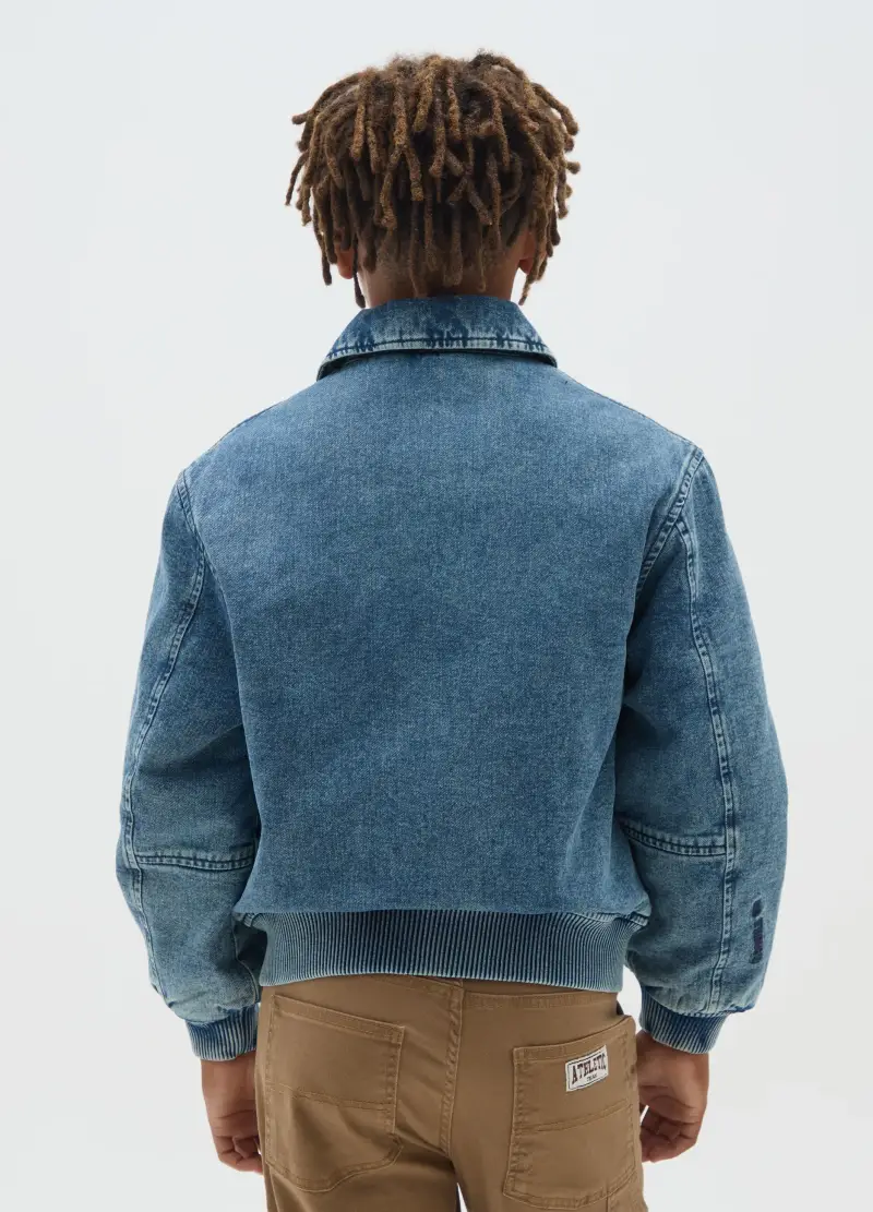 Giacca Bomber Da Ragazzo In Denim Regular Fit, Bambino, Denim miniatura 2