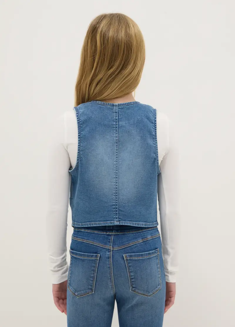REPUBLIC OF DENIM Gilet Ragazza Blu 4022120 miniatura 2