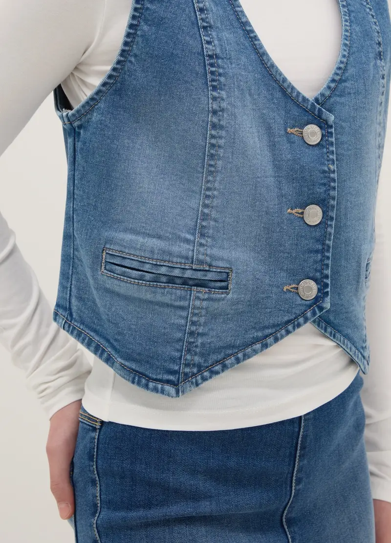 REPUBLIC OF DENIM Gilet Ragazza Blu 4022120 miniatura 3