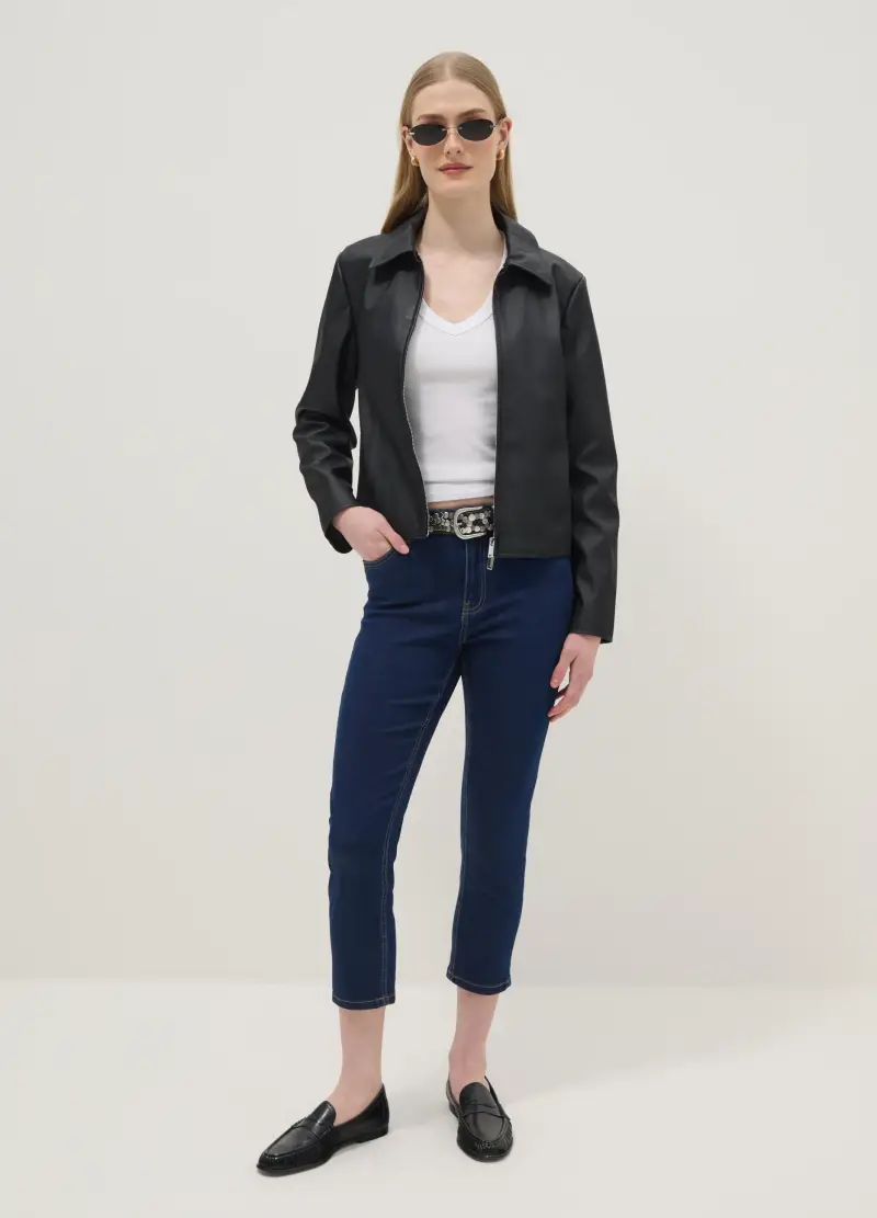 Jeans Blu Skinny In Cotone E Viscosa Elasticizzato, Donna, Blu