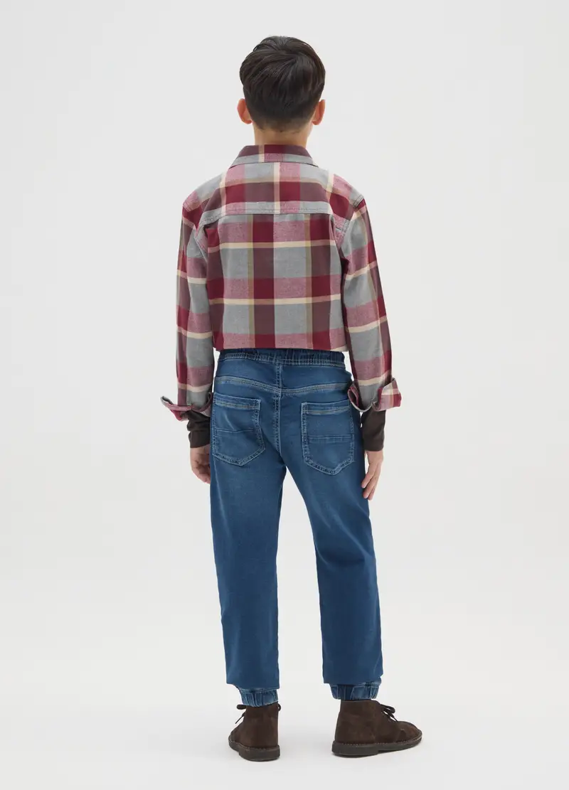 Jog Denim Da Ragazzo In Cotone Blu Regular Fit, Bambino, Blu miniatura 2