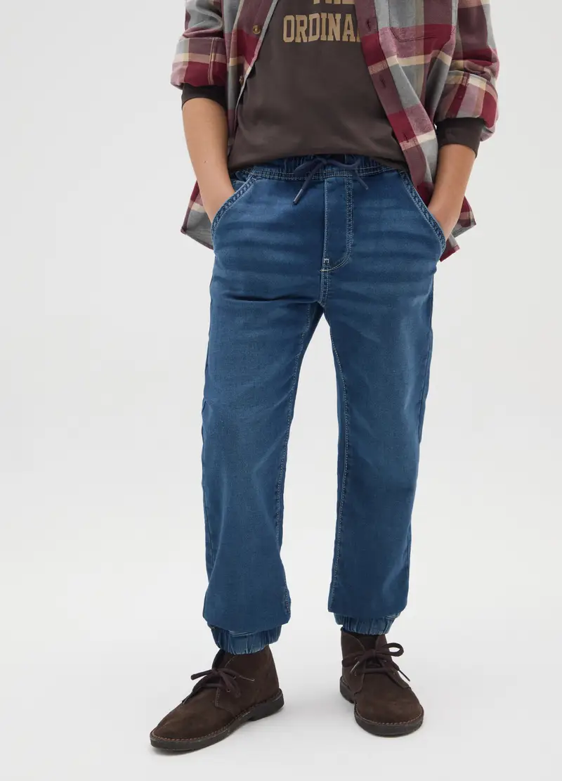 Jog Denim Da Ragazzo In Cotone Blu Regular Fit, Bambino, Blu miniatura 3