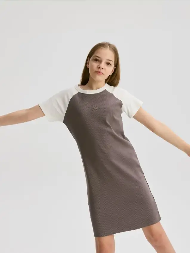 Abito a costine - grigio scuro