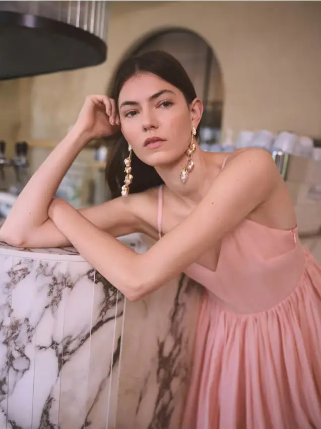 Abito a palloncino in lyocell - rosa aurora