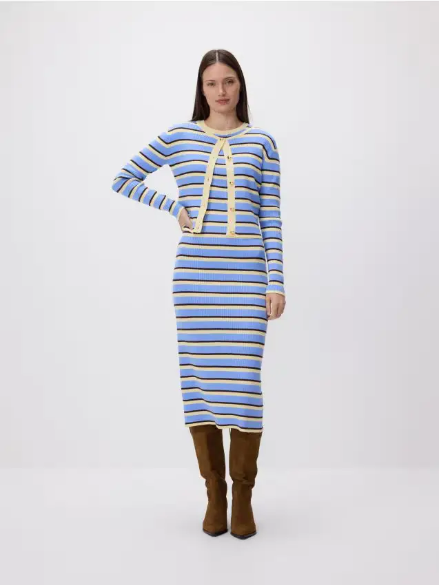 Abito con cardigan - multicolore