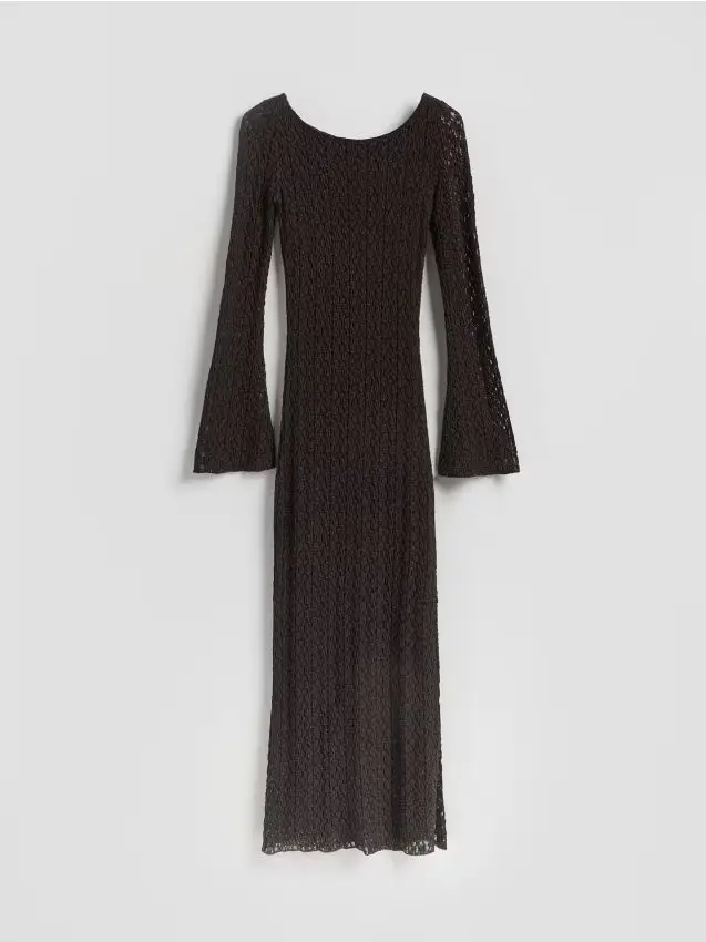 Abito con laccio sulla schiena - marrone scuro