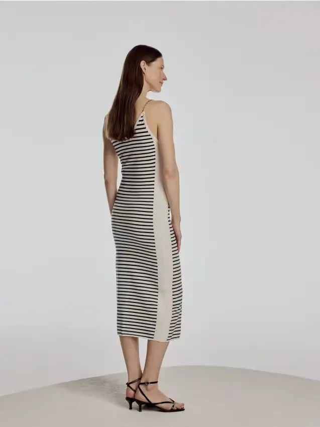 Abito con spalline in viscosa - multicolore