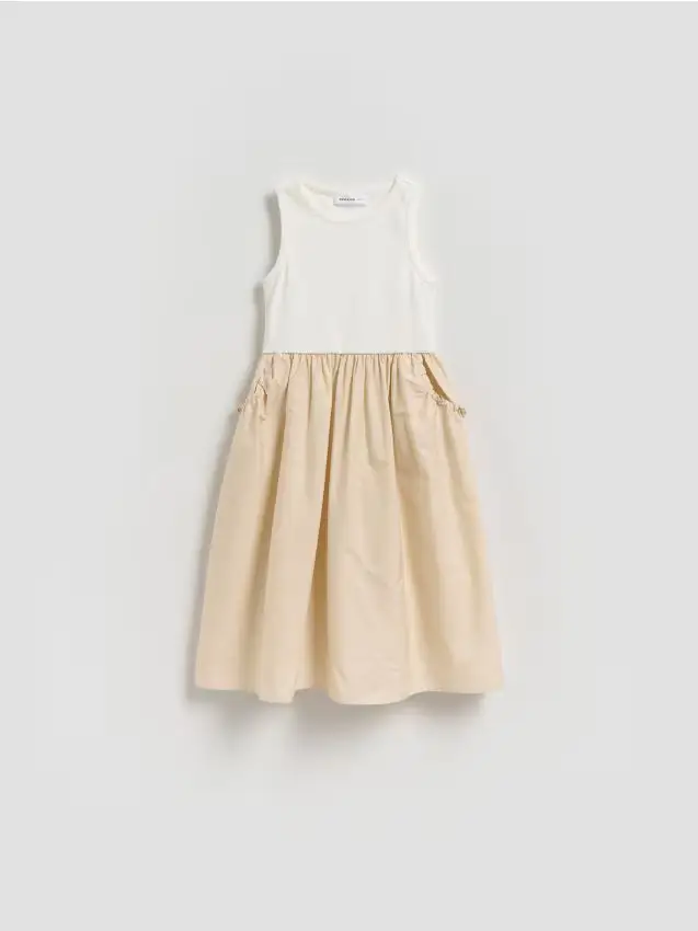 Abito in cotone - beige