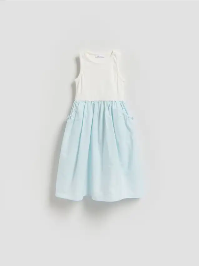 Abito in cotone - blu pallido