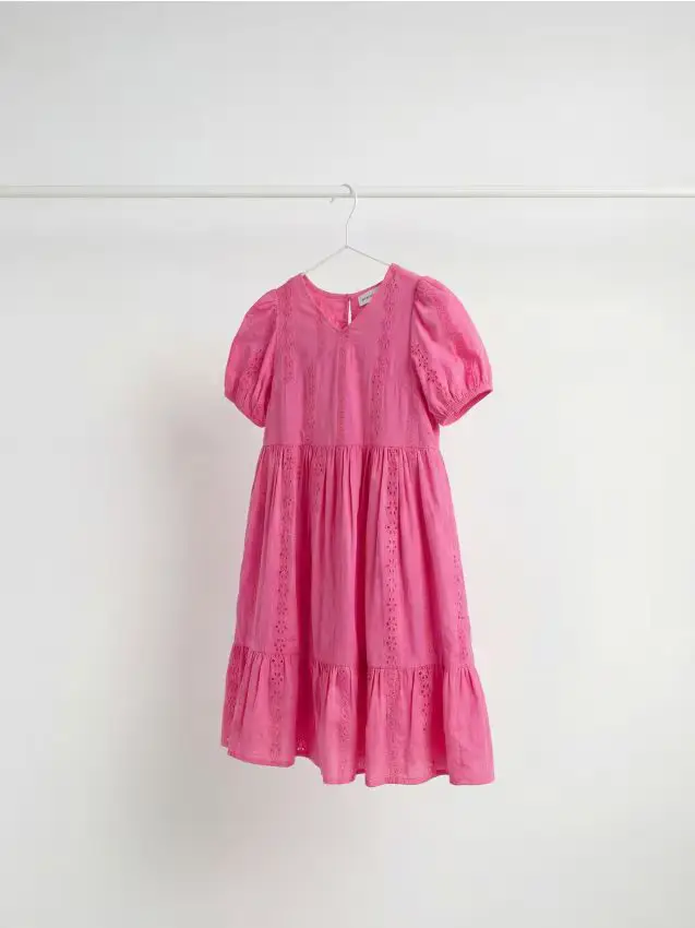 Abito in cotone - rosa shocking