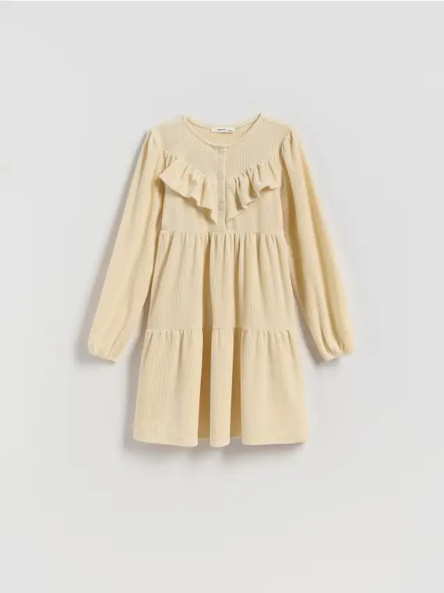 Abito in maglia con volant - nude