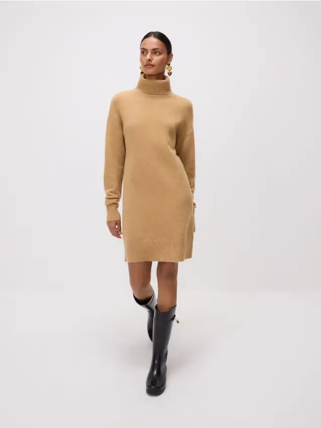 Abito in misto lana - caffè