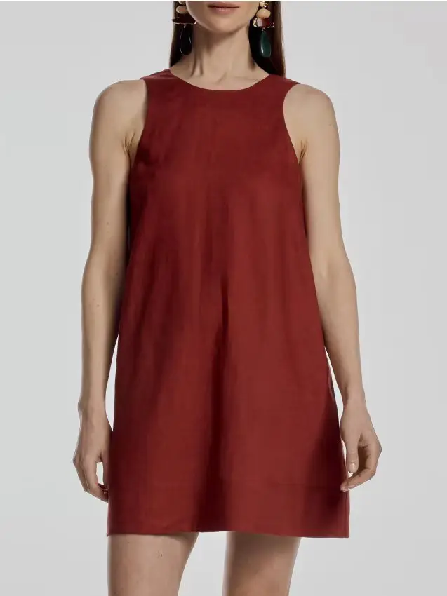 Abito in misto lino - rame