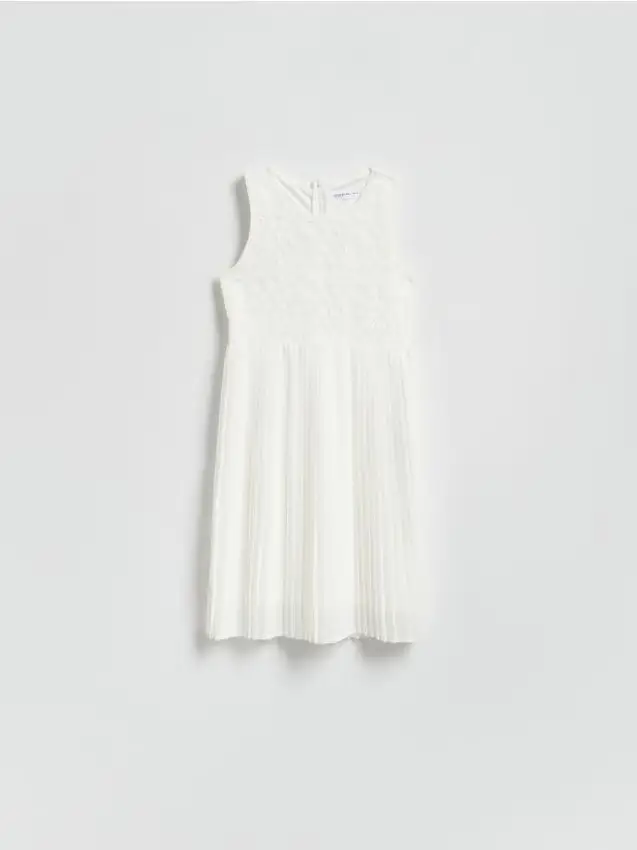 Abito in tessuto misto - bianco