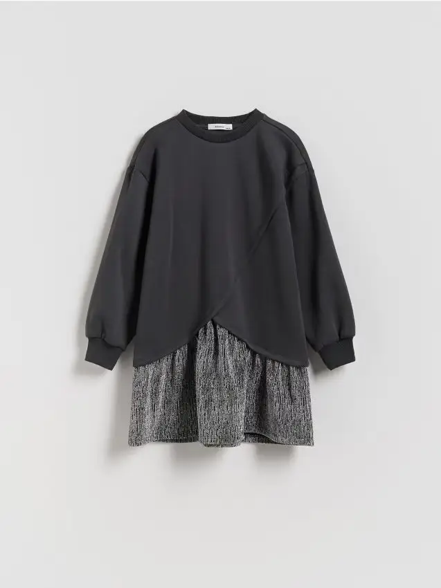 Abito in tessuto misto - grigio scuro