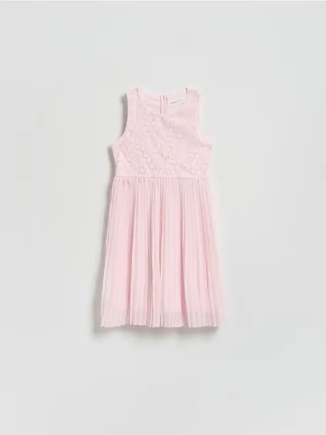 Abito in tessuto misto - rosa pastello