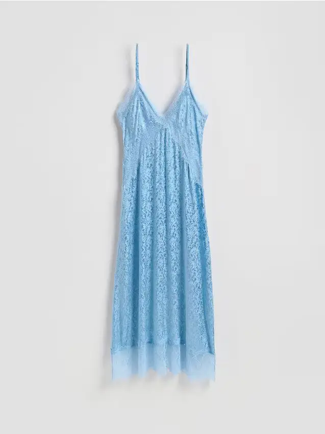 Abito in viscosa - azzurro