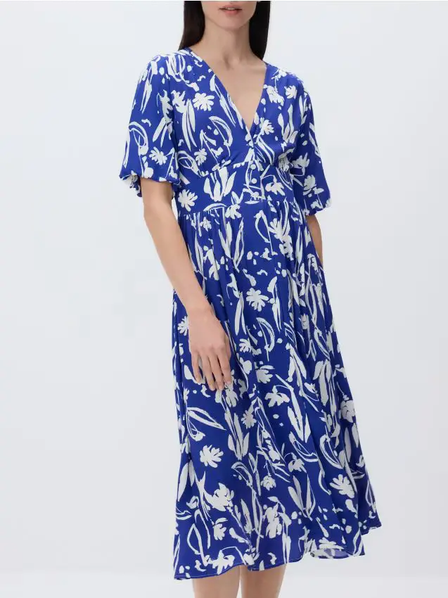 Abito in viscosa - blu